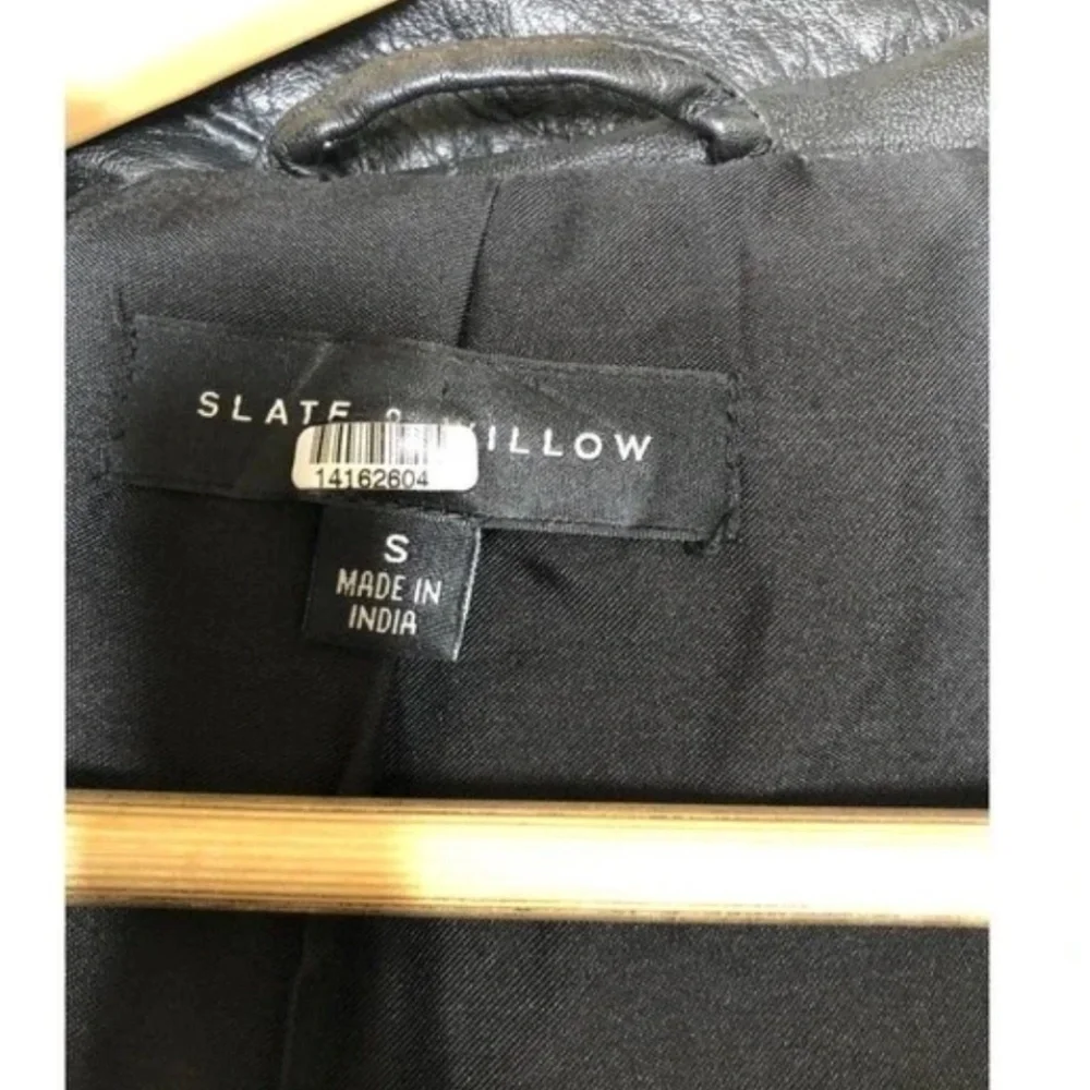 Slate & Willow Jacket Faux Sherpa Aviator Beige Black S - Picture 9 of 11